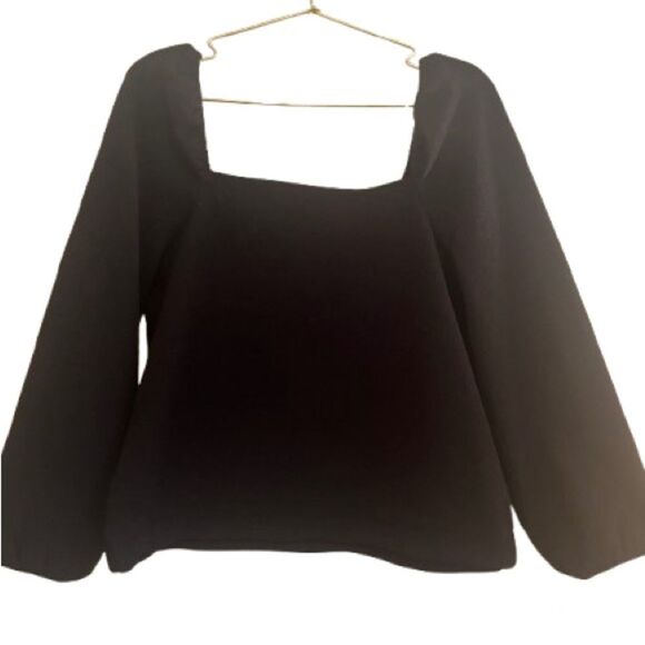 Madewell Crepe Puff Sleeve Blouse - Picture 2 of 9
